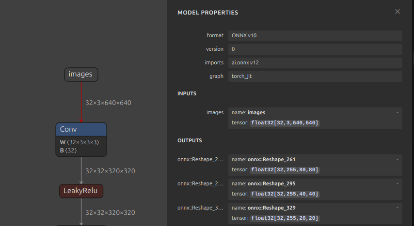 YOLOv7 Output Names